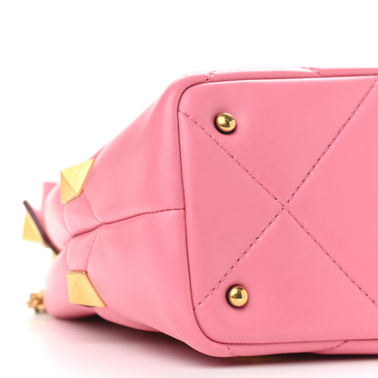 Valentino Garavani Nappa Small Roman Stud The Handle Bag Flamingo Pink 8 of 10