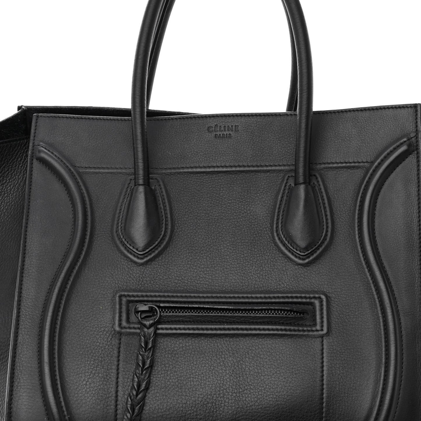 Supple Calfskin Medium Phantom Luggage Black