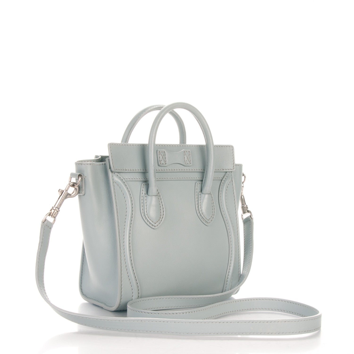 Celine Smooth Calfskin Nano Luggage Sky 3 of 8
