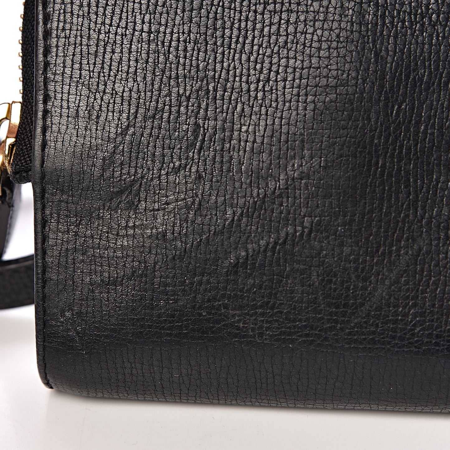 Grain Calfskin Small Crossbody Bag Black