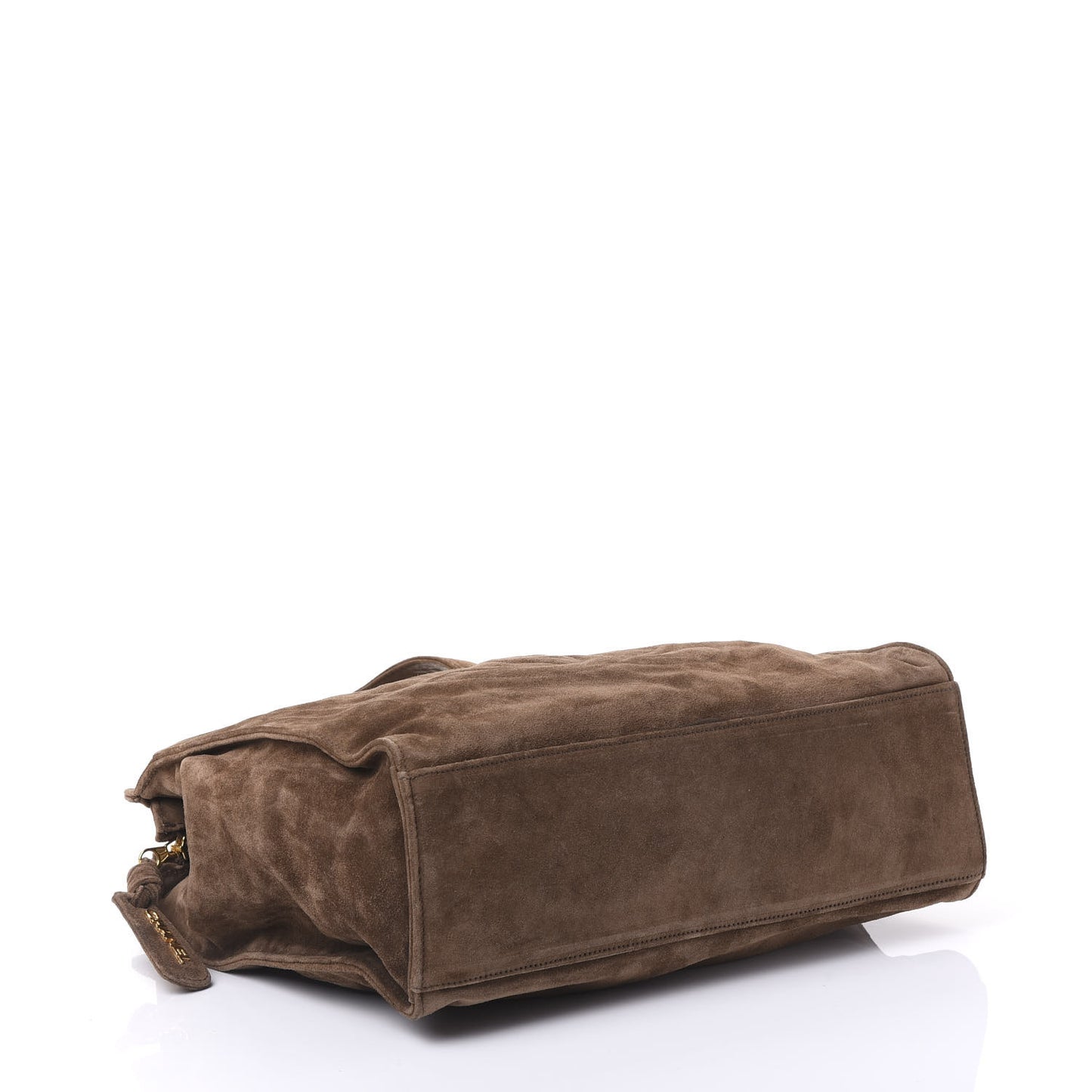 Suede CC Shoulder Bag in Brown
