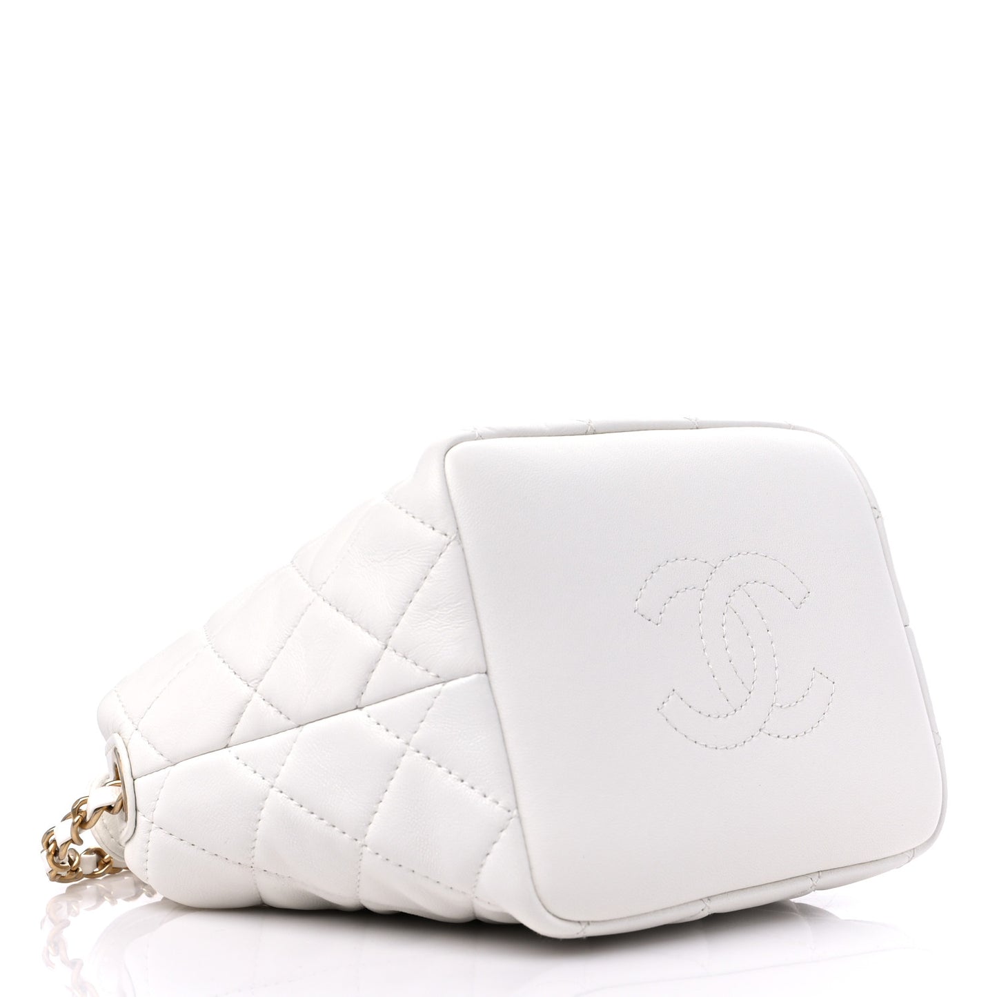 Lambskin Quilted Small Perfect Meeting Hobo White