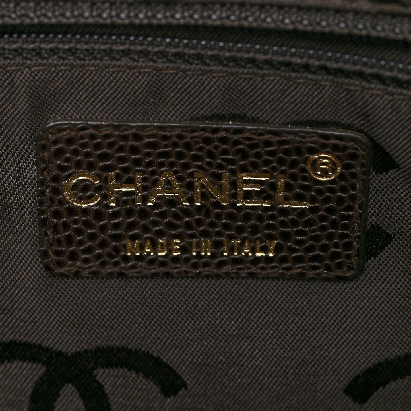 Caviar Chocolate Bar Quilted Shoulder Bag Dark Brown
