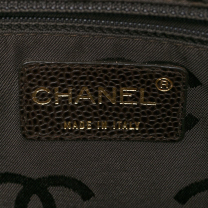 Chanel Caviar Chocolate Bar Quilted Shoulder Bag Dark Brown 5 of 8