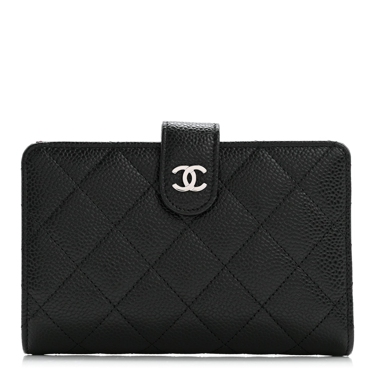 Chanel Caviar Quilted Zipped Pocket Wallet Black 1 of 8