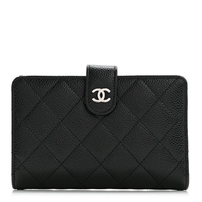 Chanel Caviar Quilted Zipped Pocket Wallet Black 1 of 8
