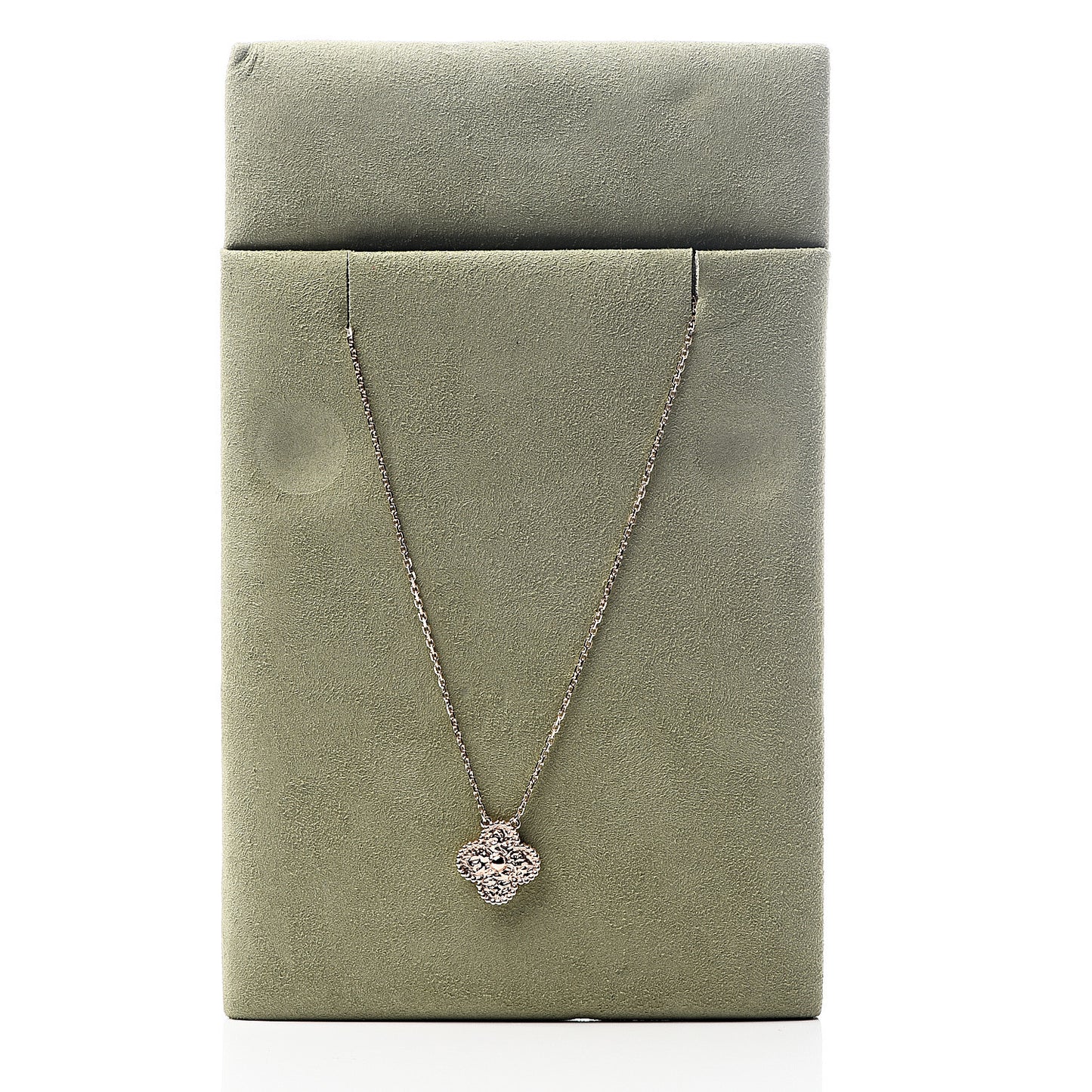 18K Rose Gold Vintage Alhambra Pendant Necklace