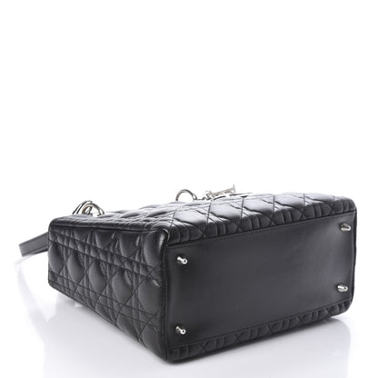 Christian Dior Lambskin Cannage Medium Lady Dior Black 4 of 8