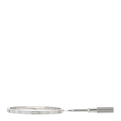 Cartier 18K White Gold 6 Diamond Small LOVE Bracelet 16 4 of 5