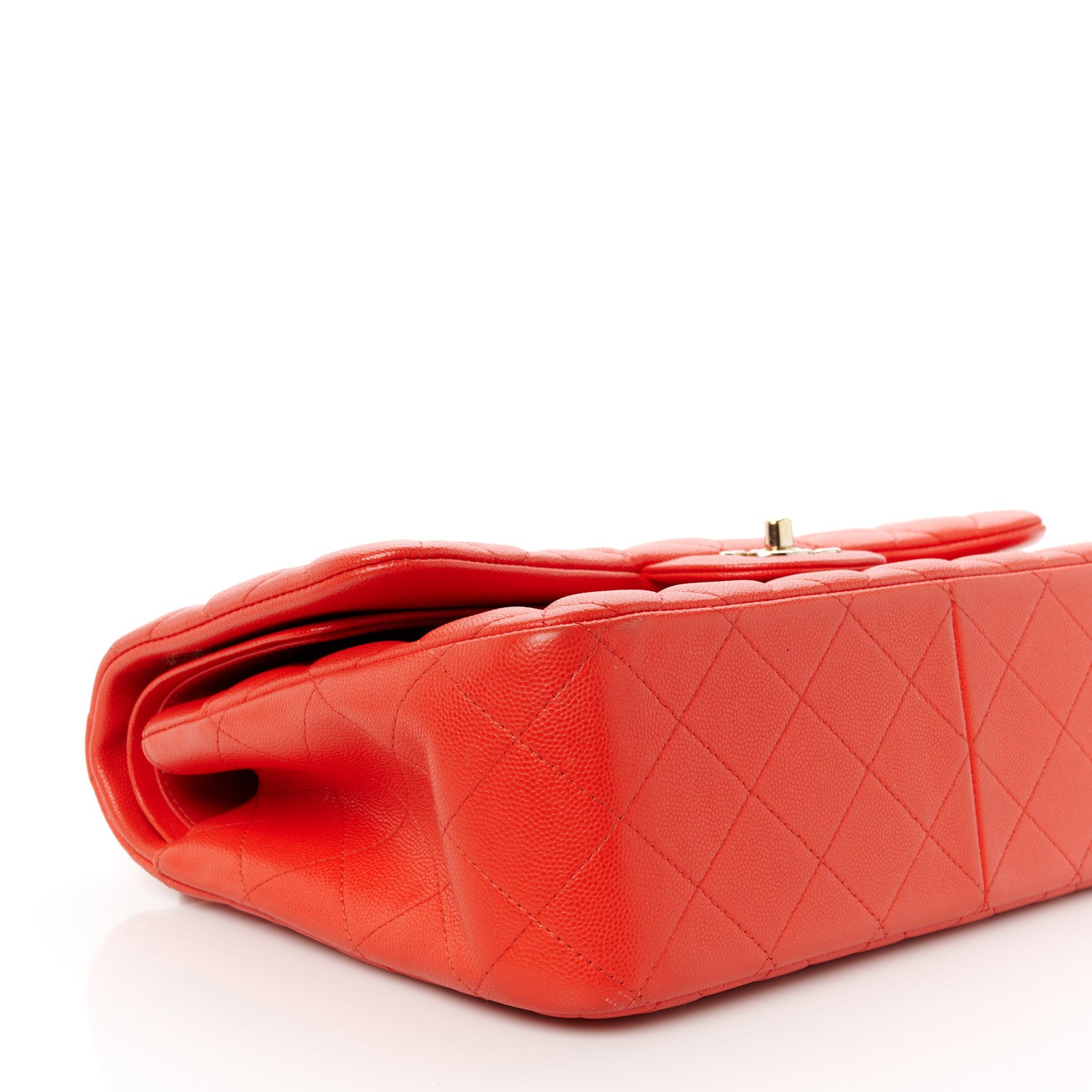 Chanel Caviar Quilted Jumbo Double Flap Red 10 of 12