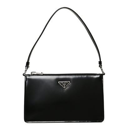 Prada Spazzolato Mini Shoulder Bag Black 1 of 11
