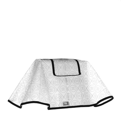 Chanel PVC Calfskin Coco Bag Raincoat White Black 3 of 9