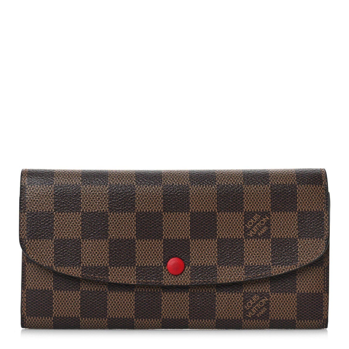 Damier Ebene Emilie Wallet Red