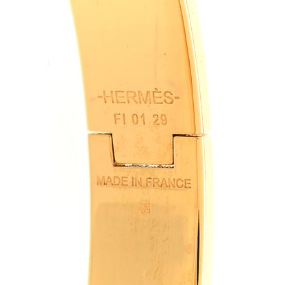 Hermes Enamel Narrow Clic Clac H Bracelet GM White 6 of 8