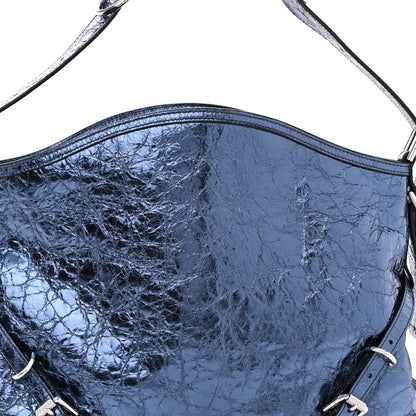 Givenchy Metallic Calfskin Medium Voyou Bag Navy 8 of 12