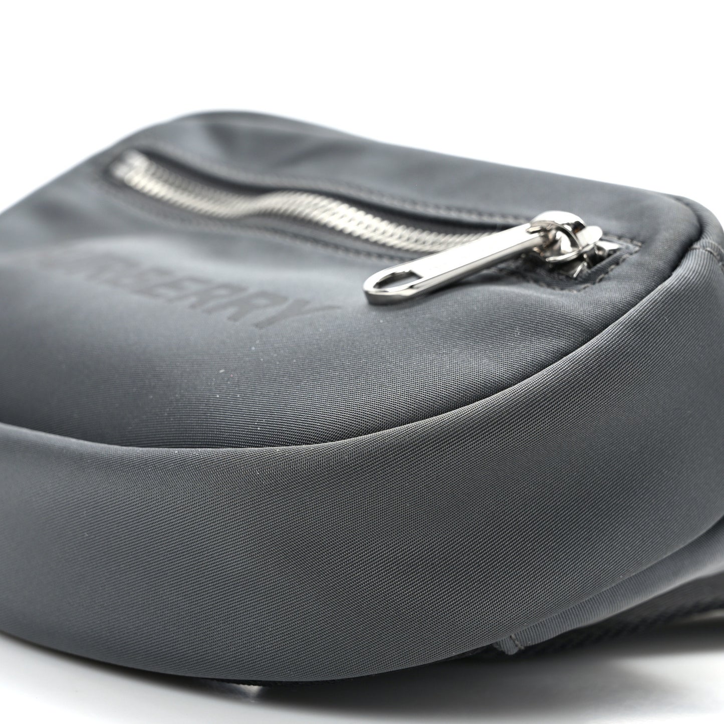 Econyl Logo Print Small Cannon Bum Bag Charcoal Grey