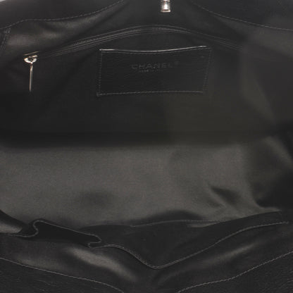 Chanel Glazed Calfskin Large On The Road Large Frame Tote Black 4 of 9
