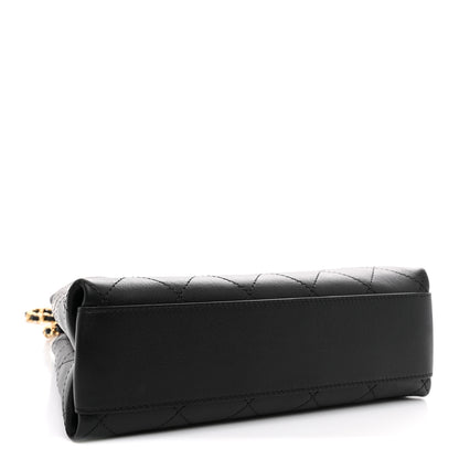 Chanel Calfskin Chic Lady Small Shopping Tote Black 4 of 10
