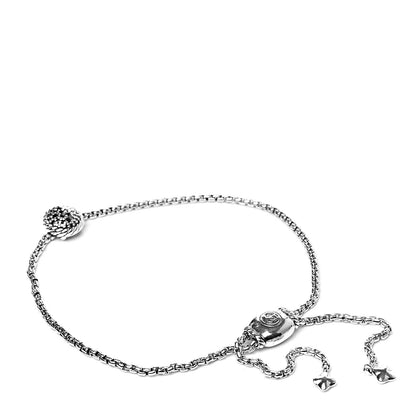 David Yurman Sterling Silver Black Diamond Chatelaine Petite Bracelet 3 of 4