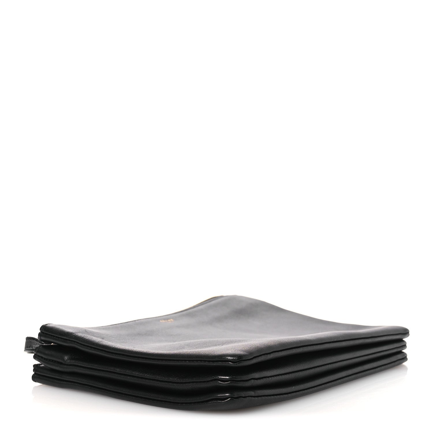 Celine Lambskin Large Trio Crossbody Bag Black 3 of 10