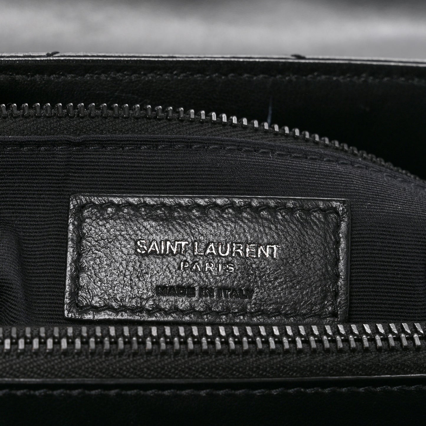Calfskin Y Quilted Monogram Monochrome Medium Loulou Chain Satchel Black
