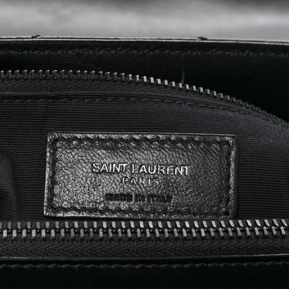 Saint Laurent Calfskin Y Quilted Monogram Monochrome Medium Loulou Chain Satchel Black 6 of 12