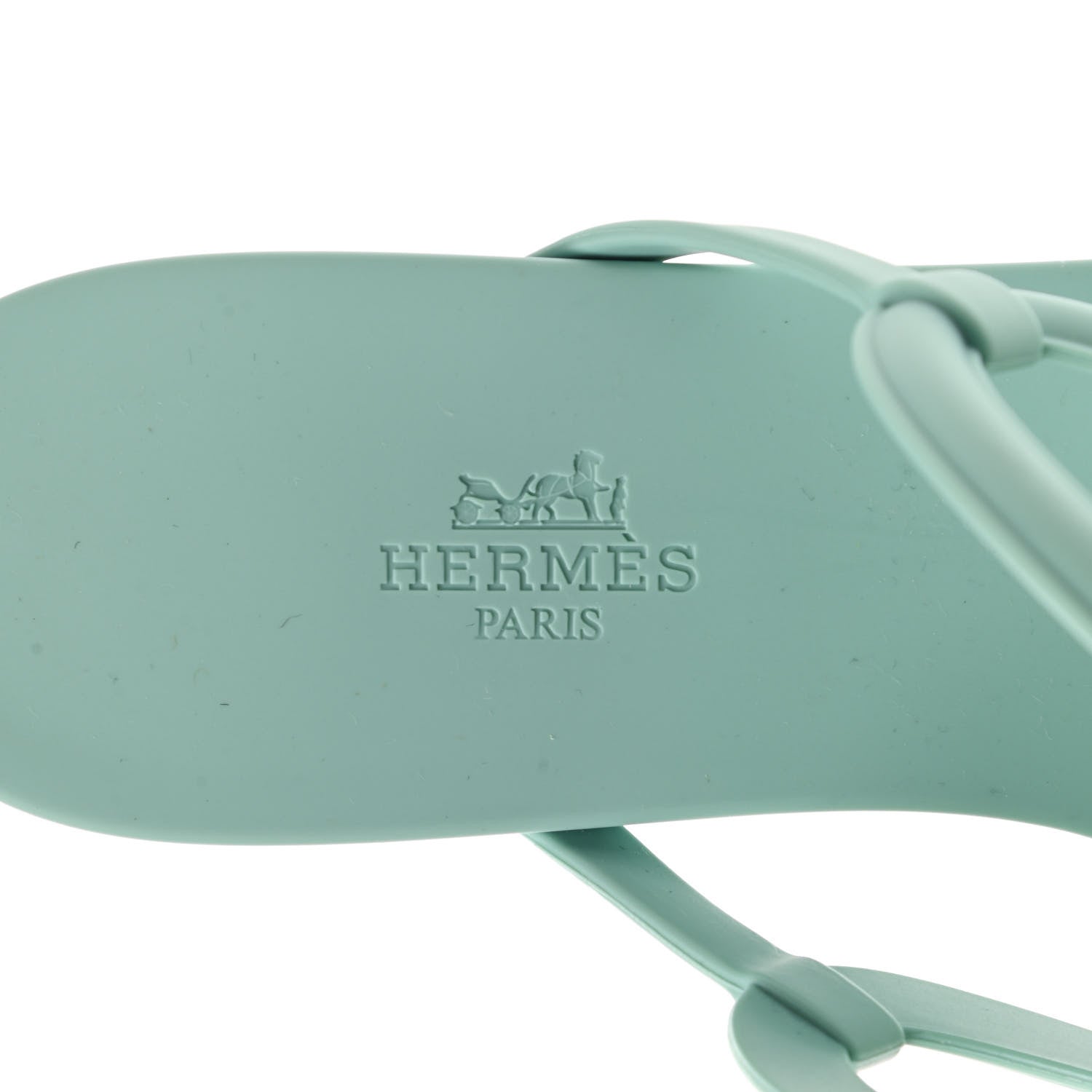 Hermes Rubber Womens Egerie Sandals 39 Vert Embrun 7 of 8