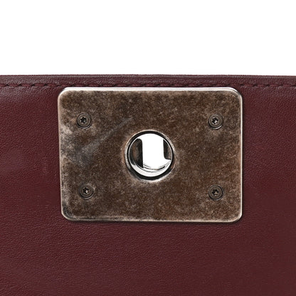 Chanel Calfskin Horizontal Quilted Medium Boy Flap Burgundy 10 of 10