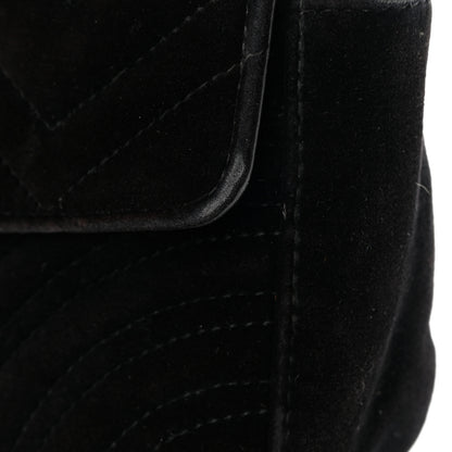 Gucci Velvet Matelasse Mini GG Marmont Shoulder Bag Black 18 of 25