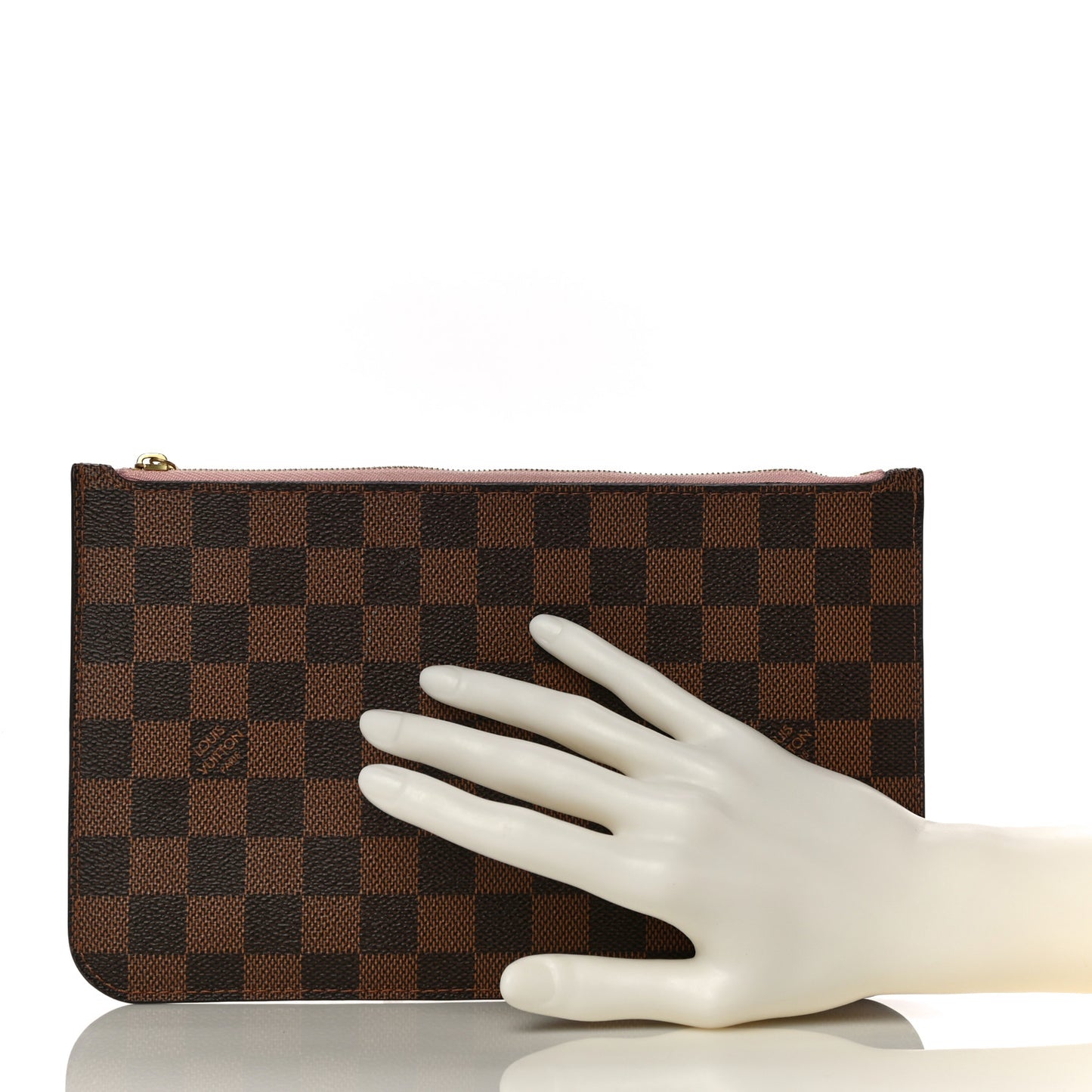 Damier Ebene Neverfull MM GM Pochette Rose Ballerine