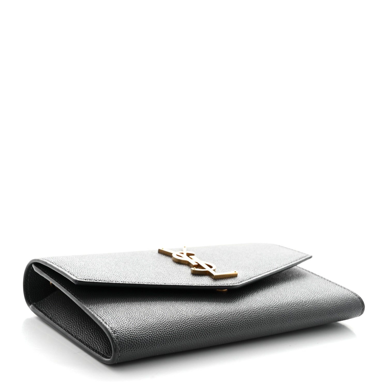 Saint Laurent Grain de Poudre Uptown Chain Wallet Storm 5 of 15
