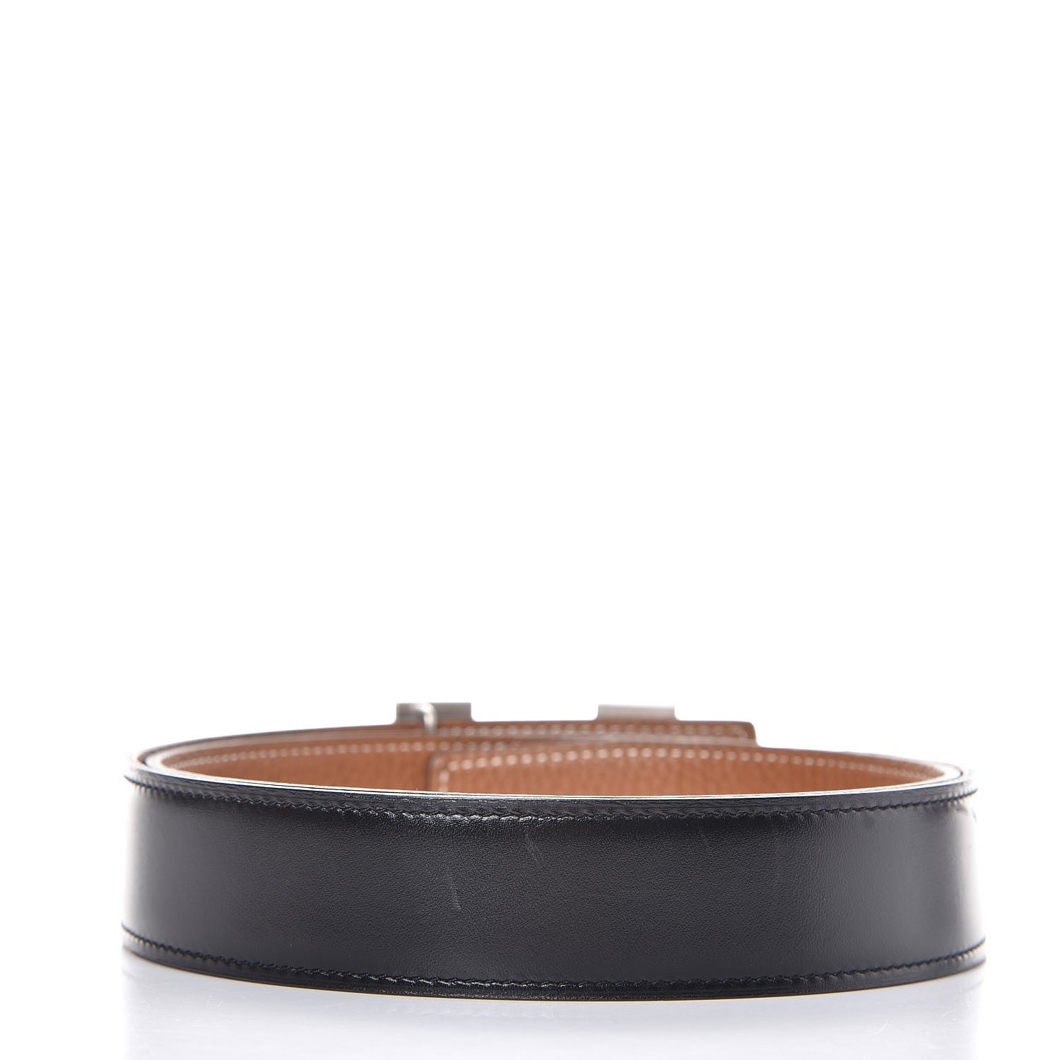 Hermes Box Togo 32mm H Belt 85 Black Gold 3 of 9