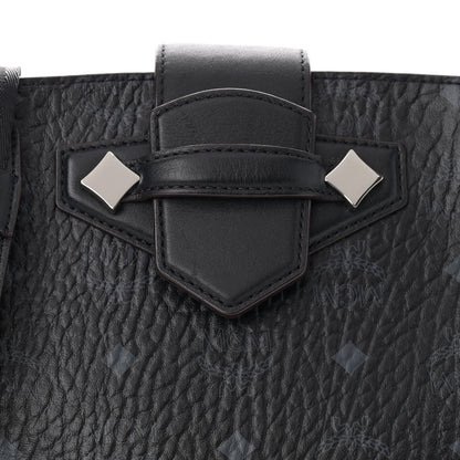 MCM Visetos Calfskin Essential Bucket Bag Black 8 of 10