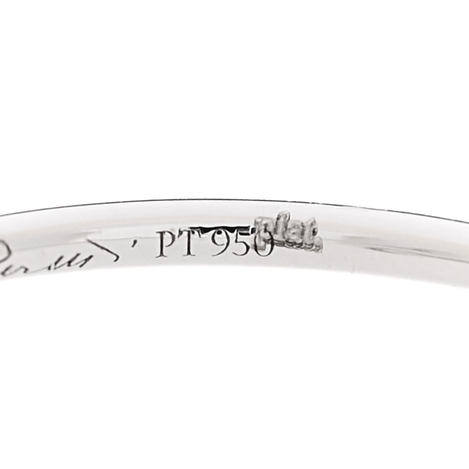 Tiffany Platinum Diamond Elsa Peretti Hoop Ring 52 6 5 of 6
