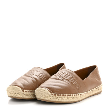 Christian Dior Lambskin Granville Espadrille 37 Golden Saddle 4 of 10