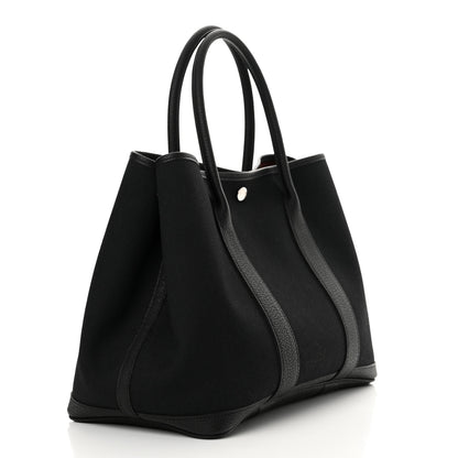 Hermes Toile Militaire Negonda Verso Garden Party Tote 36 MM  Black Rouge H 2 of 9