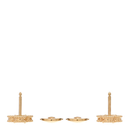 Van Cleef & Arpels 18K Yellow Gold Black Onyx Sweet Alhambra Earrings 3 of 5