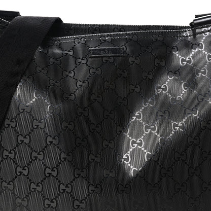 Gucci Imprime Monogram Medium Flat Messenger Bag Black 8 of 11