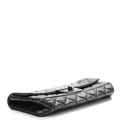 Chanel Metallic Calfskin Striped 2.55 Reissue Flap Black 4 of 10