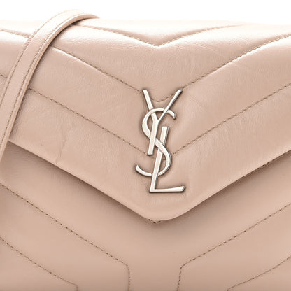 Saint Laurent Calfskin Y Quilted Monogram Toy Loulou Crossbody Bag Nude Powder 7 of 10