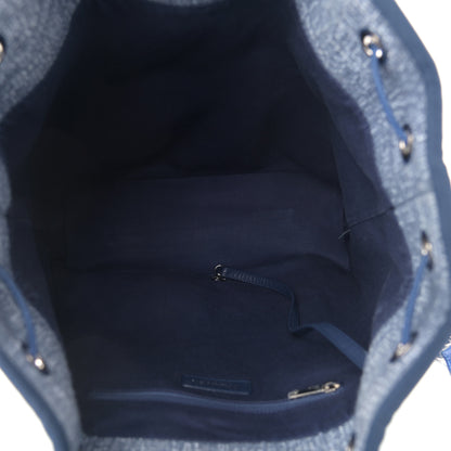 Chanel Canvas Large Deauville Backpack Blue 5 of 10
