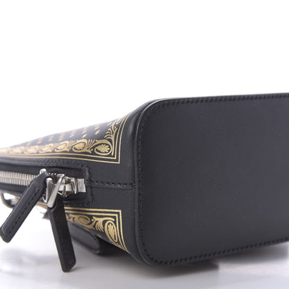 Gucci X SEGA Calfskin GUCCY Stars Mini Dome Shoulder Bag Black Gold 6 of 9