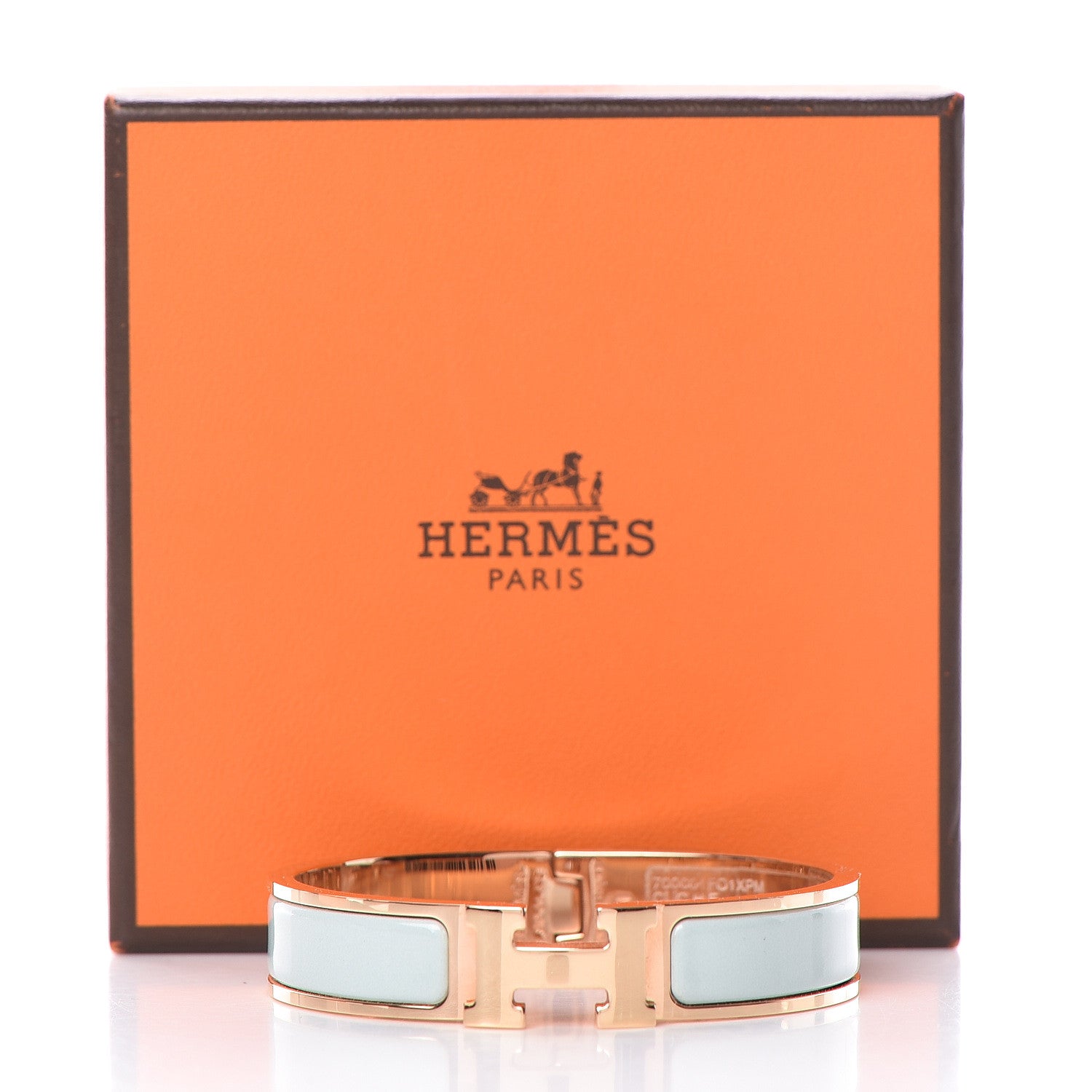 Hermes Enamel Narrow Clic Clac H Bracelet PM Vert Argile 6 of 6