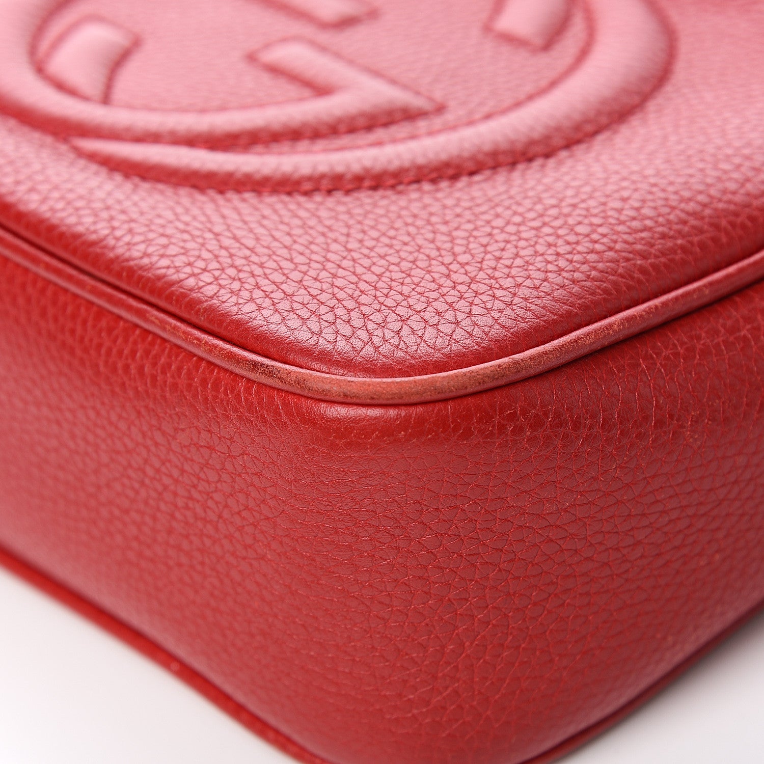 Gucci Pebbled Calfskin Small Soho Disco Bag Tabasco Red 11 of 14