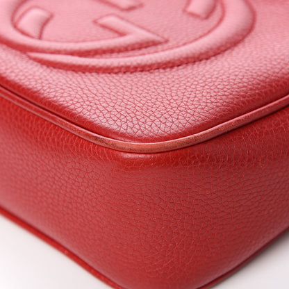 Gucci Pebbled Calfskin Small Soho Disco Bag Tabasco Red 11 of 14