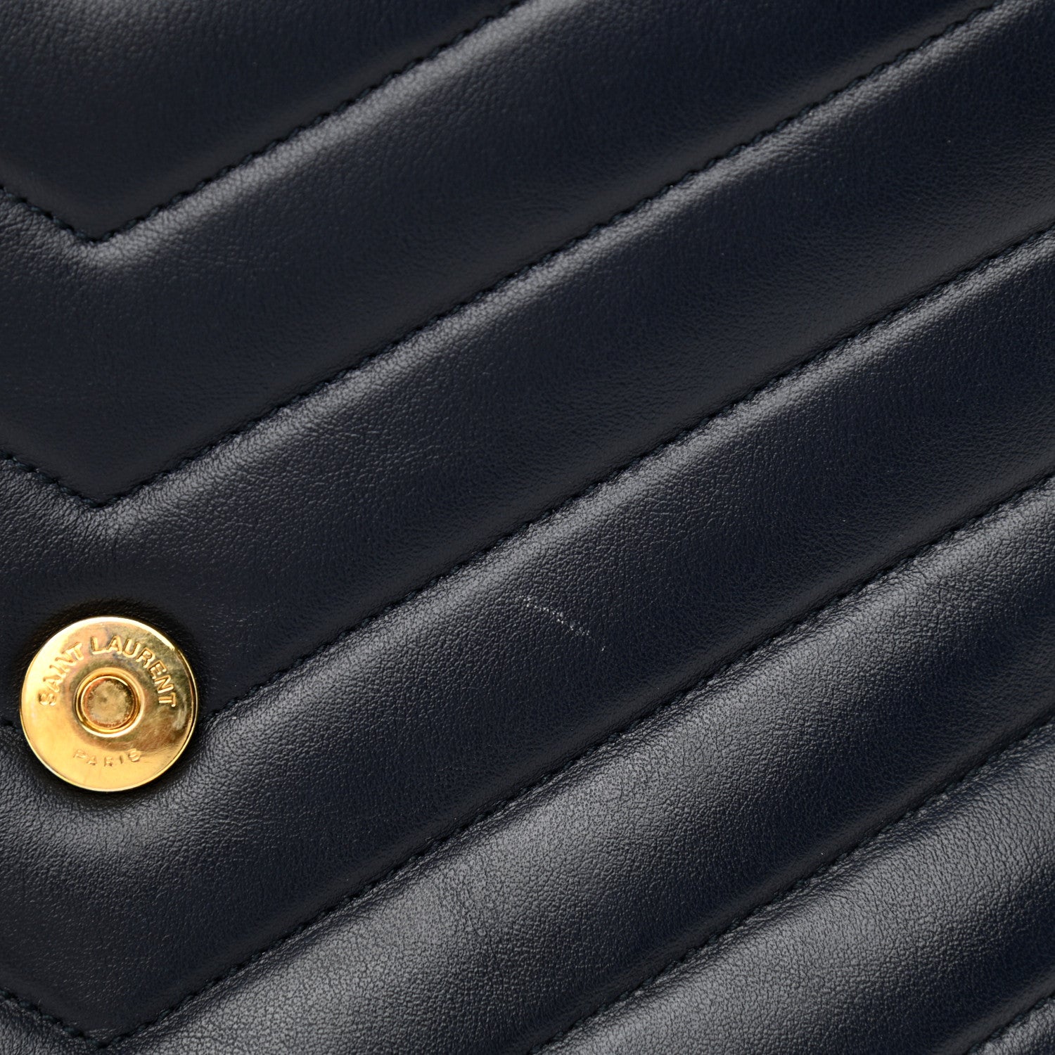 Saint Laurent Calfskin Y Quilted Monogram Medium Loulou Chain Satchel Deep Marine 11 of 11
