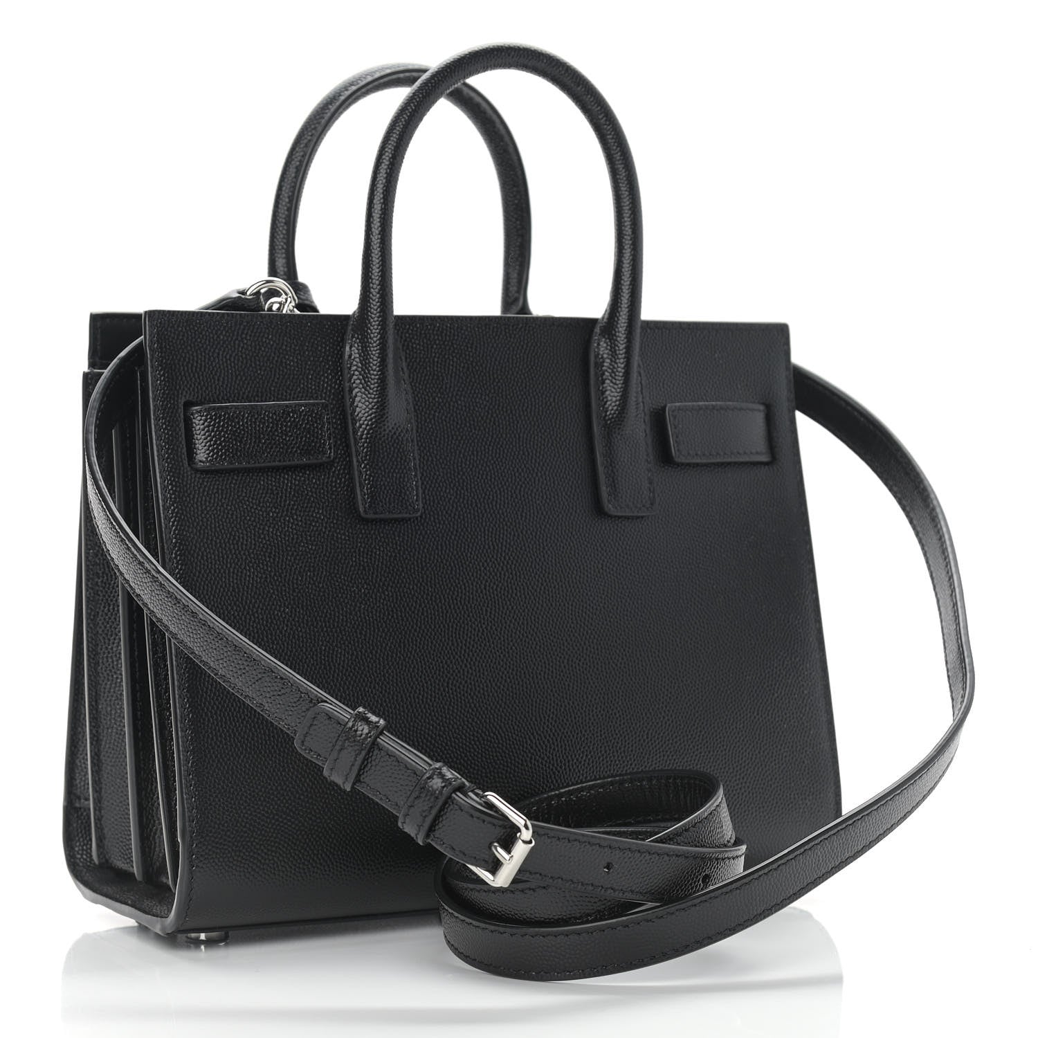 Saint Laurent Grained Calfskin Nano Sac De Jour Black 3 of 9