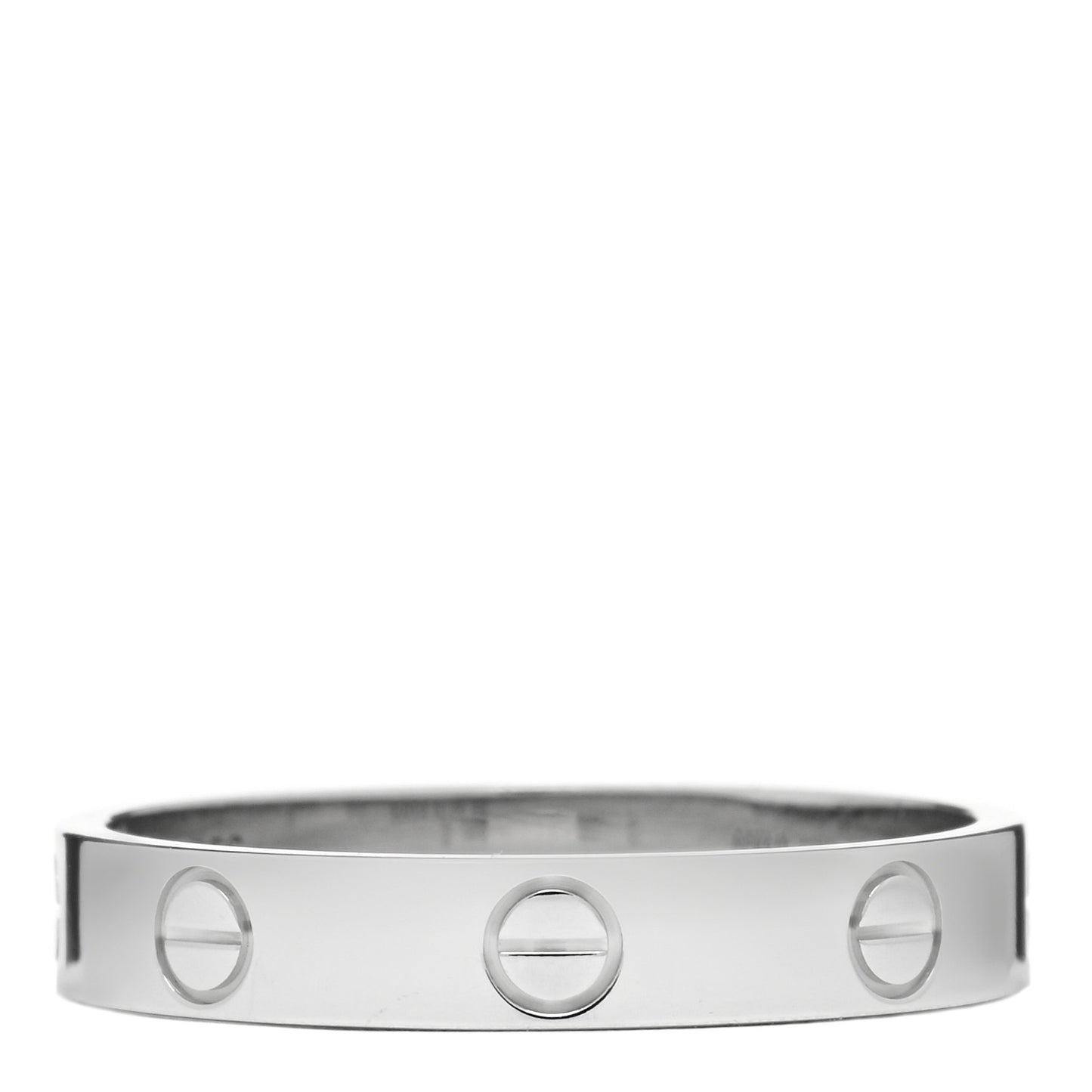 18K White Gold 3.5mm LOVE Wedding Band Ring 58 8.5