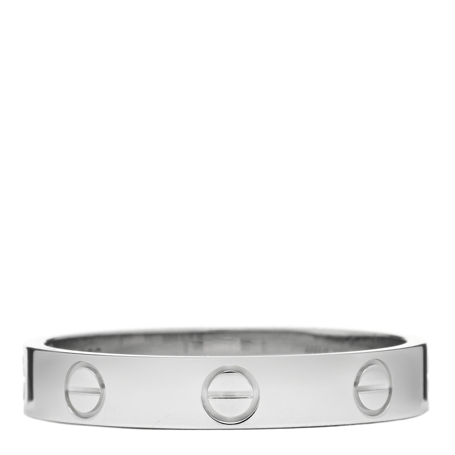 Cartier 18K White Gold 3.5mm LOVE Wedding Band Ring 58 8.5 1 of 3