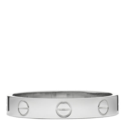 Cartier 18K White Gold 3.5mm LOVE Wedding Band Ring 58 8.5 1 of 3